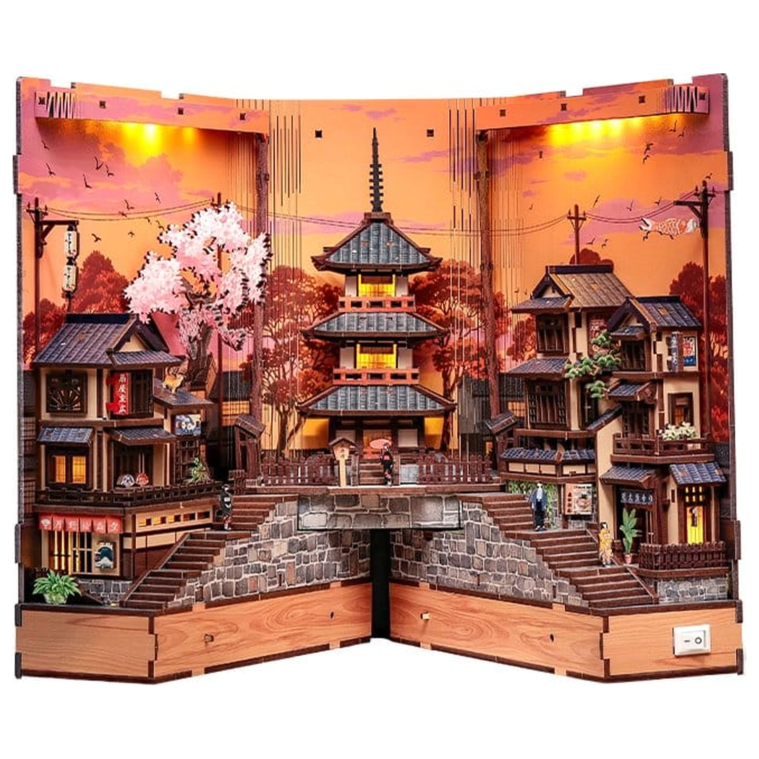 Book Nook Twilight Sakura Path 23 x 12 cm fotografija proizvoda