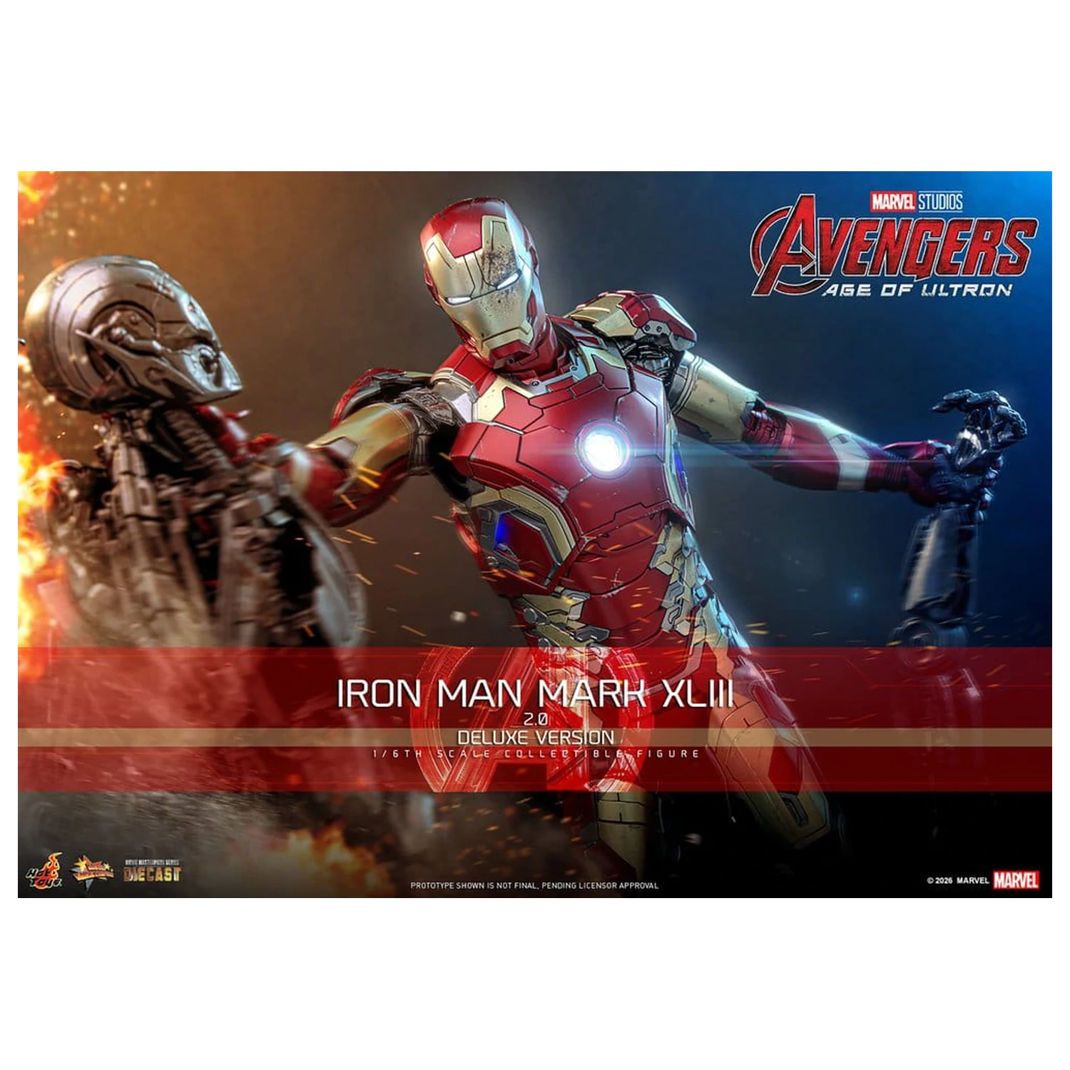 Avengers: Age of Ultron Movie Masterpiece Diecast akcijska figura 1/6 Iron Man Mark XLIII (2.0) (Deluxe verzija) 32 cm fotografija proizvoda