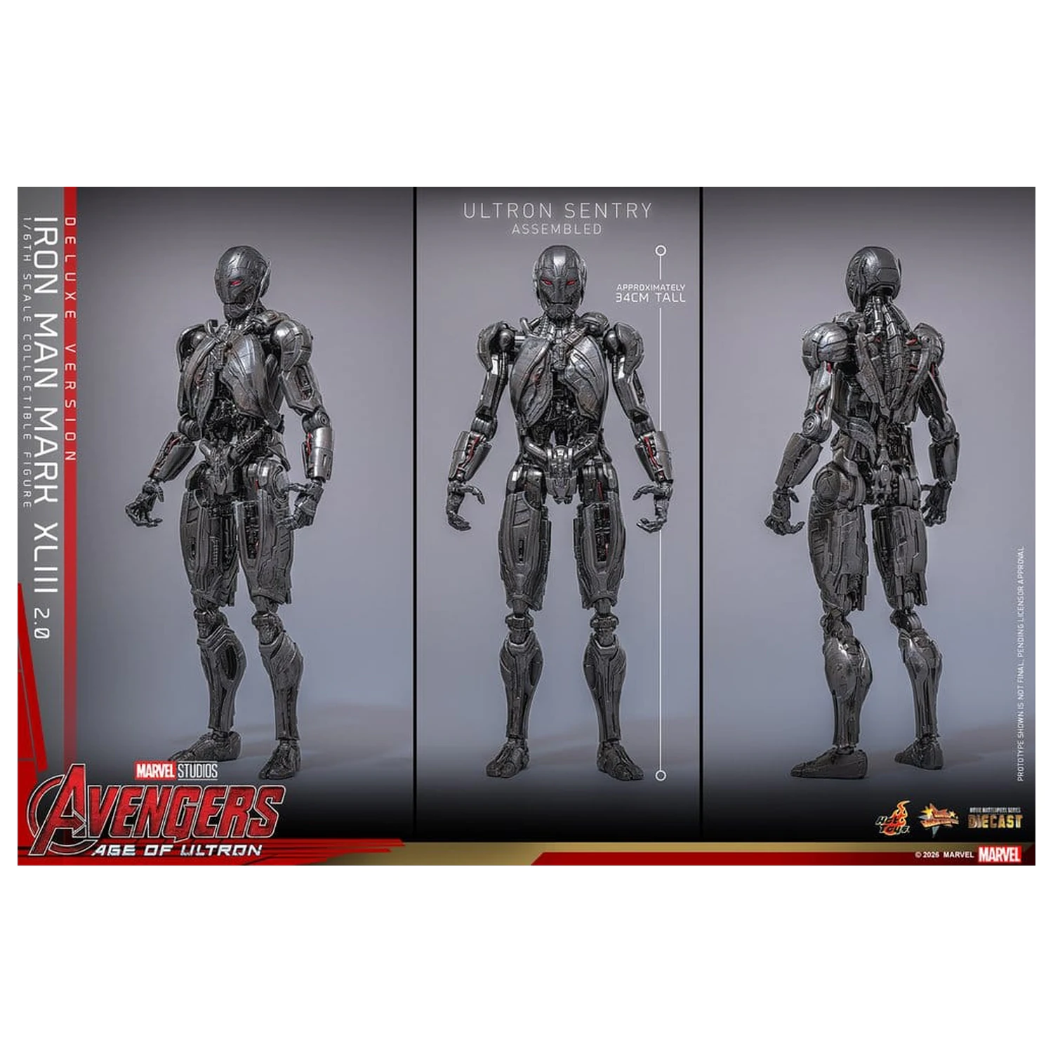 Avengers: Age of Ultron Movie Masterpiece Diecast akcijska figura 1/6 Iron Man Mark XLIII (2.0) (Deluxe verzija) 32 cm fotografija proizvoda
