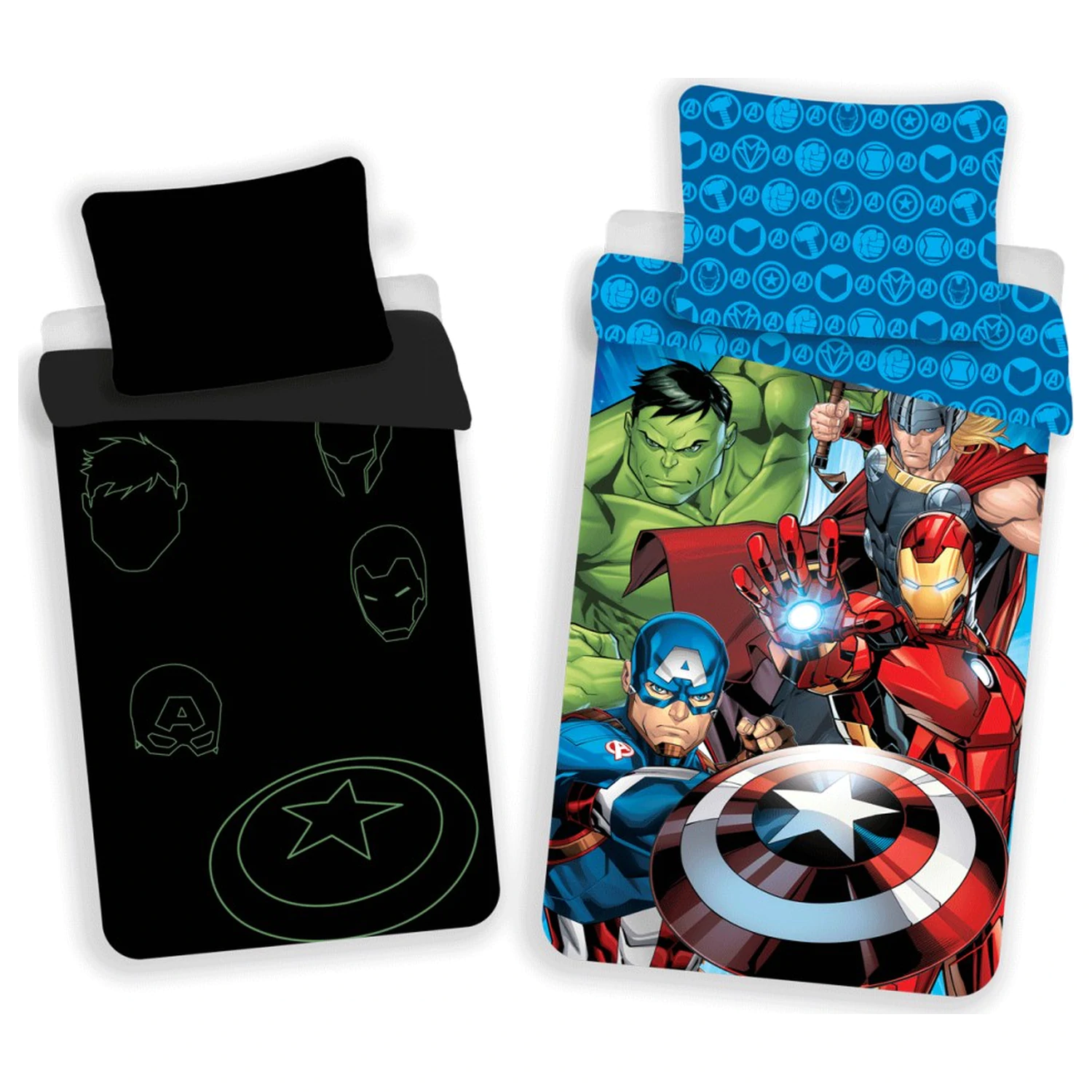 Avengers Assemble svjetleća u mraku navlaka za poplun fotografija proizvoda