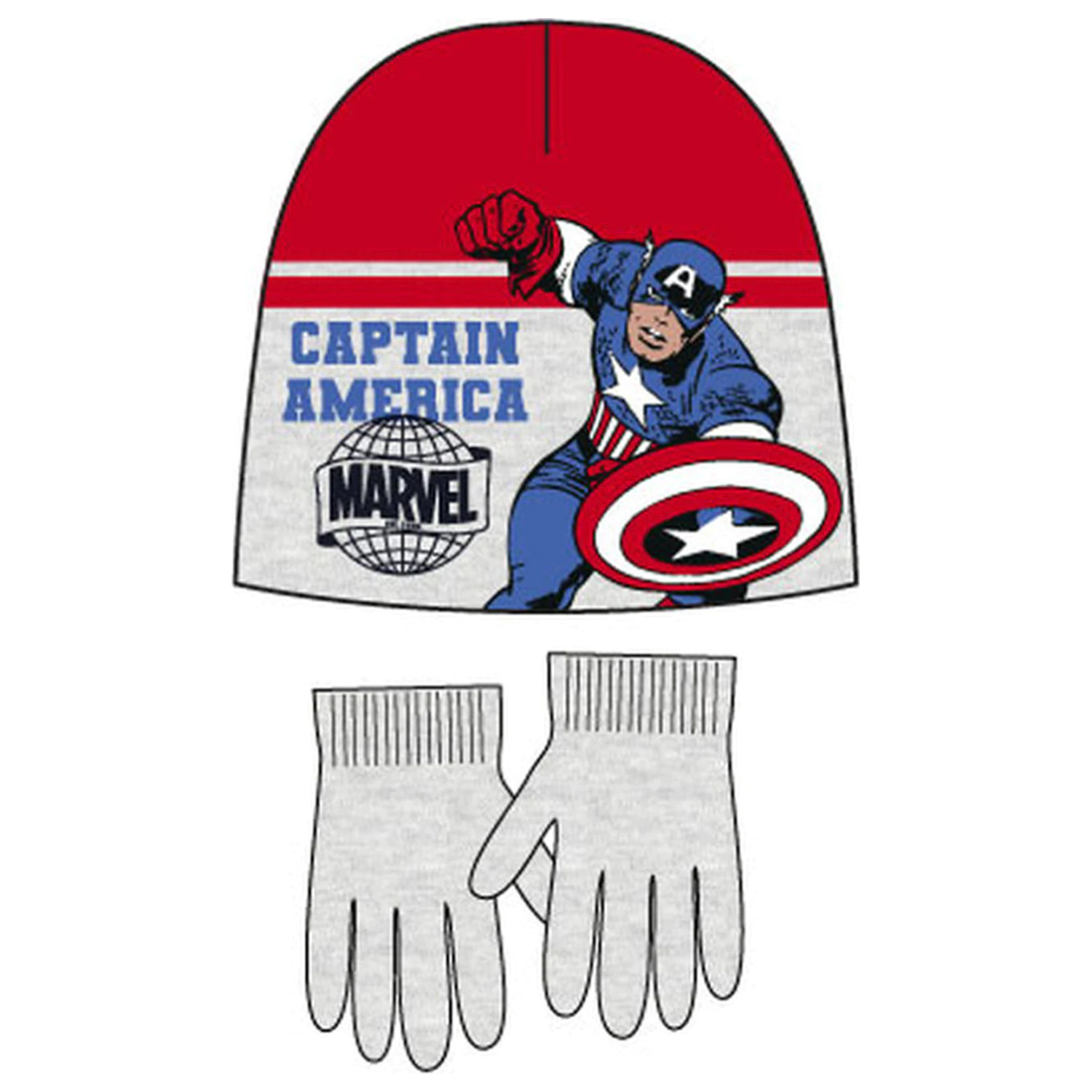 Avengers Captain America Dječji set kape + rukavica 52 cm fotografija proizvoda