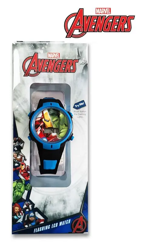 Avengers digitalni svjetleći ručni sat u kutiji fotografija proizvoda