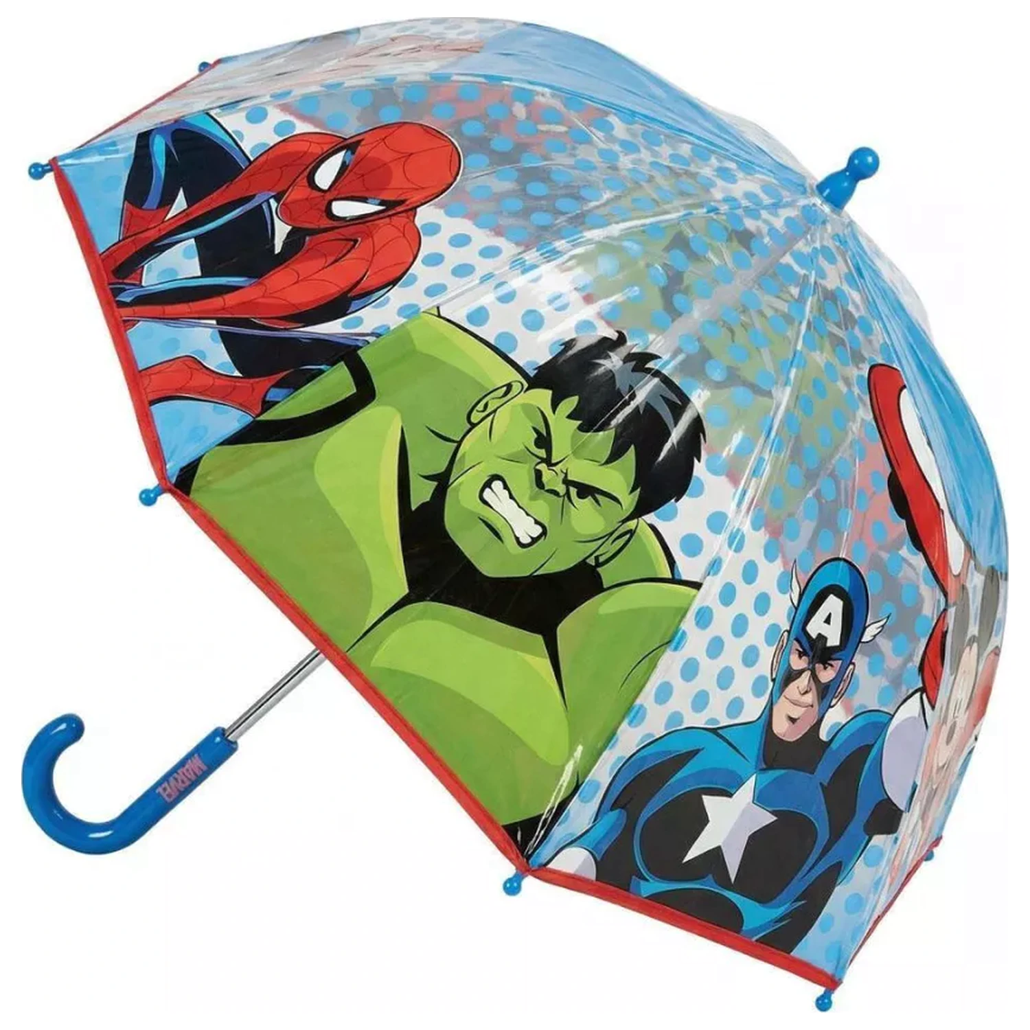 Avengers Dots Dječji Prozirni Kišobran fotografija proizvoda