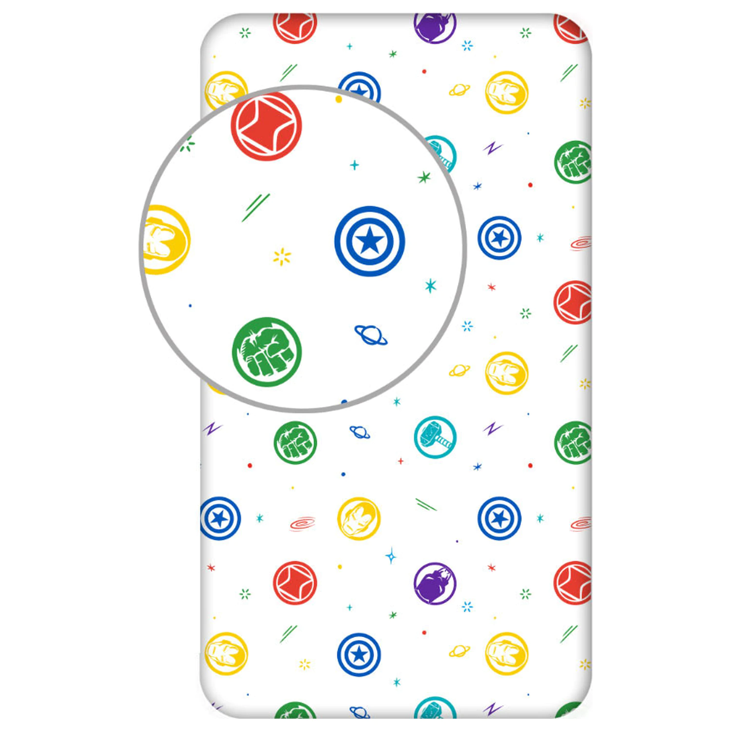 Avengers Symbols fitted plahta 90x200 cm fotografija proizvoda