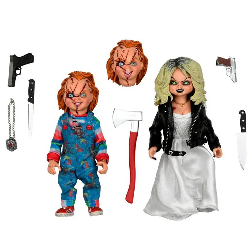 Bride of Chucky Clothed akcijska figura 2-Pack Chucky & Tiffany 14 cm fotografija proizvoda
