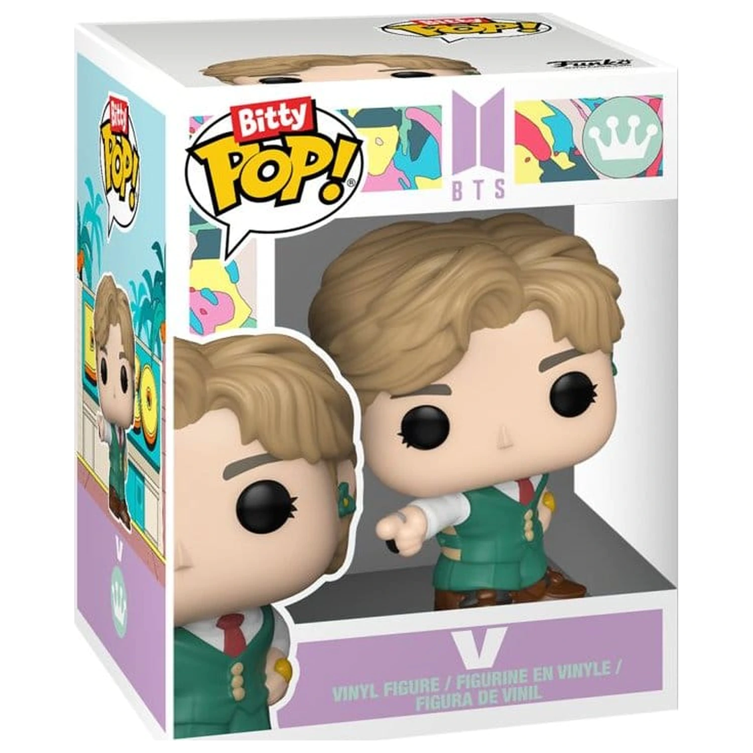 BTS Bitty Funko POP! Stages Vinilna Figura V (Dynamite) 2,5 cm fotografija proizvoda