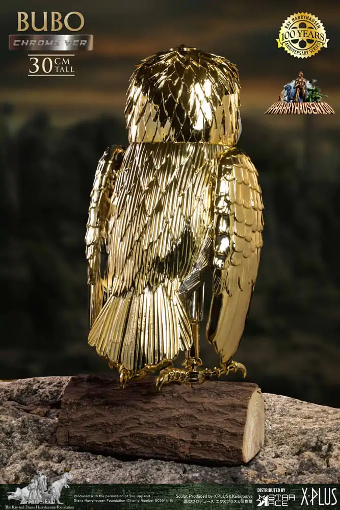 Bubo the Mechanical Owl Soft Vinyl Kip Ray Harryhausen's Bubo Chrome Ver. 30 cm fotografija proizvoda