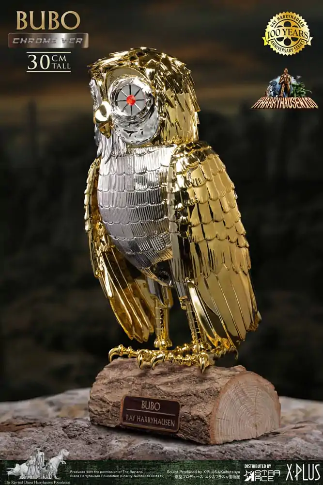 Bubo the Mechanical Owl Soft Vinyl Kip Ray Harryhausen's Bubo Chrome Ver. 30 cm fotografija proizvoda