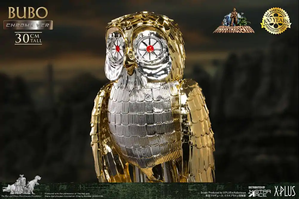 Bubo the Mechanical Owl Soft Vinyl Kip Ray Harryhausen's Bubo Chrome Ver. 30 cm fotografija proizvoda