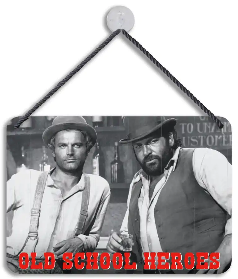 Bud Spencer & Terence Hill metalna ploča Old School Heroes 16,5 x 11,5 cm fotografija proizvoda