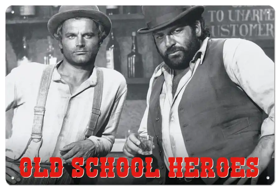 Bud Spencer & Terence Hill Limena ploča Old School Heroes 20 x 30 cm fotografija proizvoda