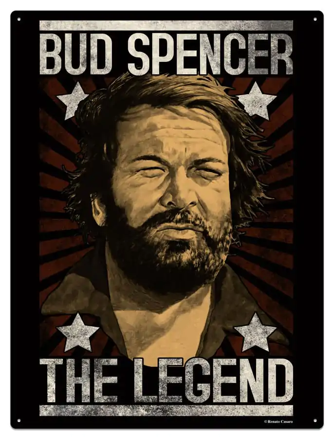 Bud Spencer Metalna Ukrasna Ploča The Legend 20 x 30 cm fotografija proizvoda