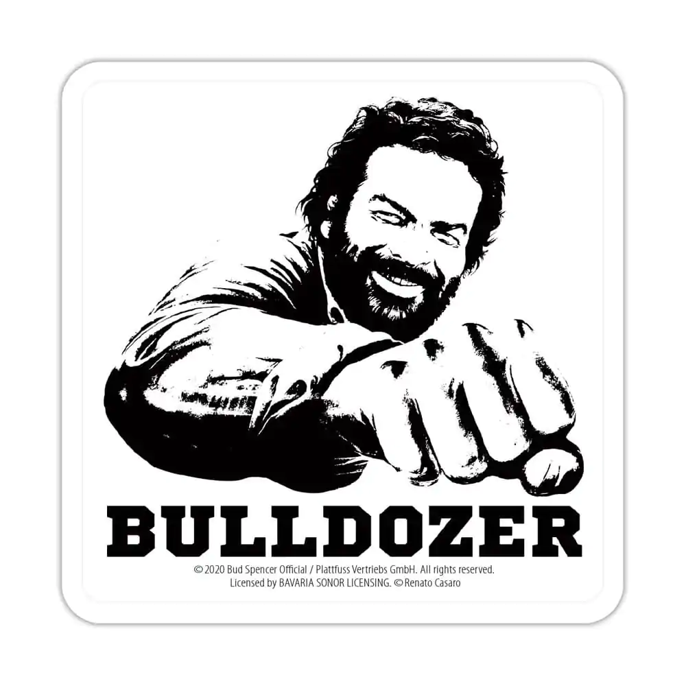 Bud Spencer Tin podmetači za čaše Bulldozer 10 x 10 cm fotografija proizvoda