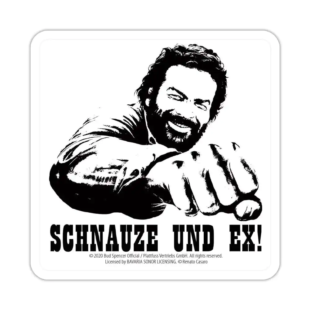Bud Spencer metalni podmetači Schnauze und Ex 10 x 10 cm fotografija proizvoda