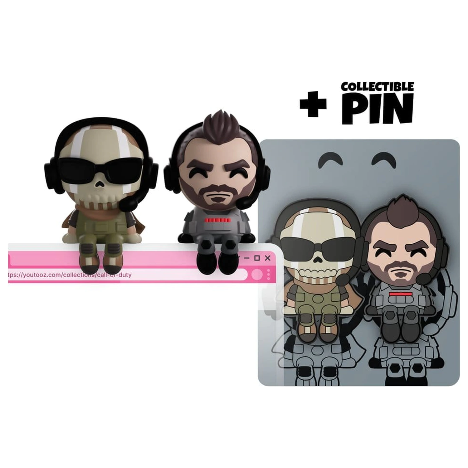 Call of Duty Vinyl Figure Ghost & Soap Monitor Buddiez 7 cm fotografija proizvoda
