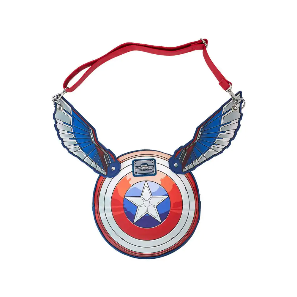 Captain America by Loungefly Crossbody Hrabri Novi Svijet Krila torba za nošenje preko tijela fotografija proizvoda