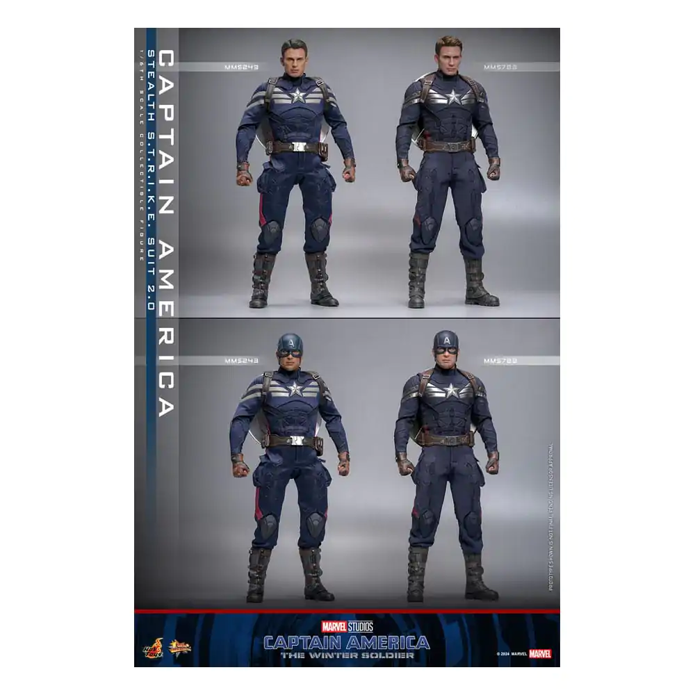 Captain America: The Winter Soldier Movie Masterpiece Akcijska figura 1/6 Captain America (Stealth S.T.R.I.K.E. Suit) 2.0 31 cm fotografija proizvoda