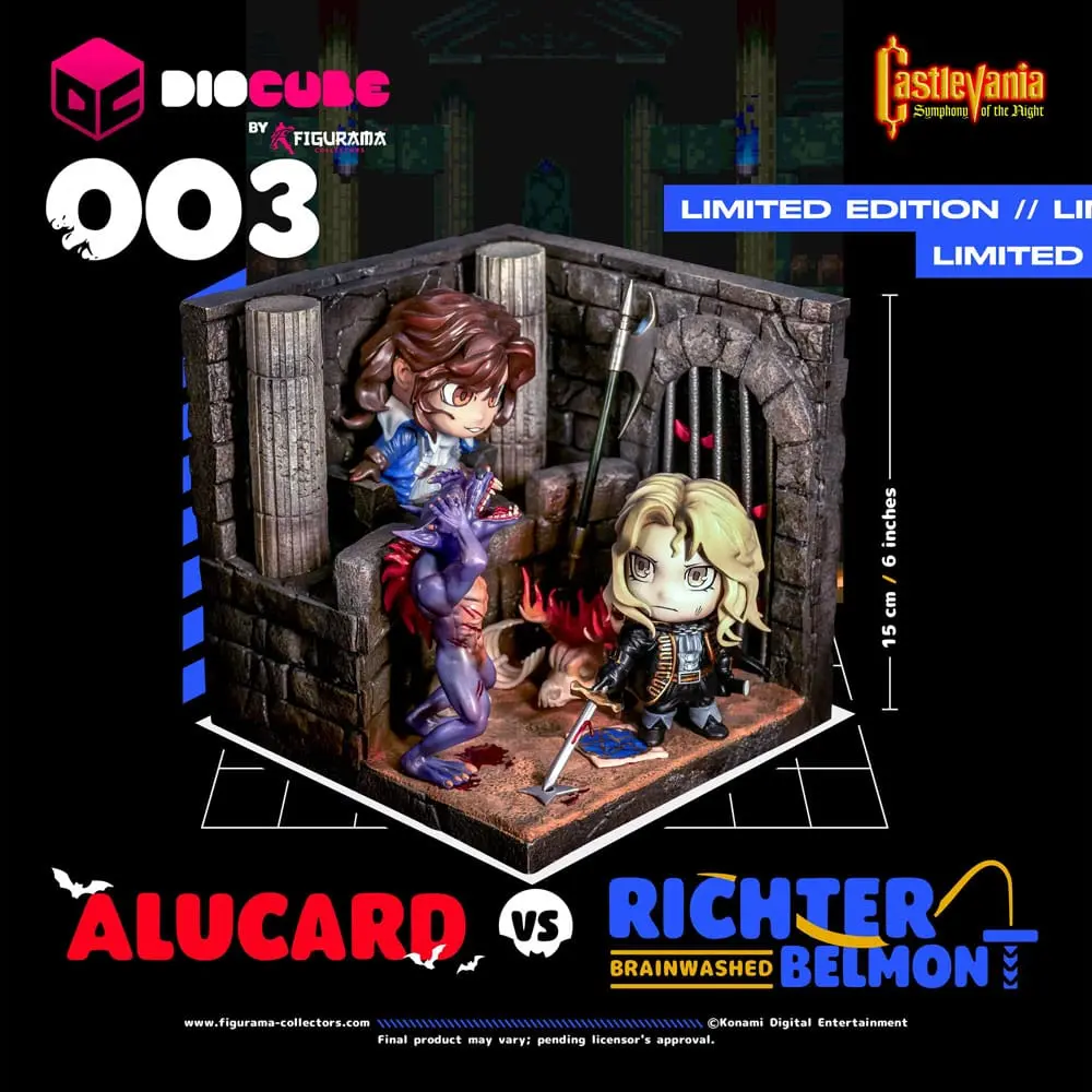 Castlevania DioCube PVC diorama Alucard Vs Richter Belmont 15 cm fotografija proizvoda