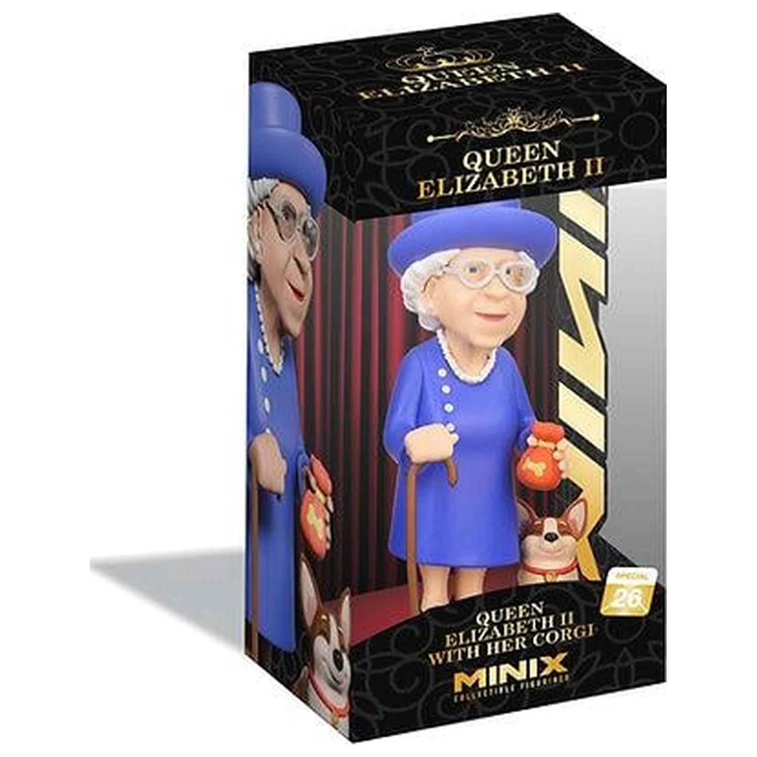 Celebrity Queen Elizabeth II with her Corgi figura Minix 12 cm fotografija proizvoda