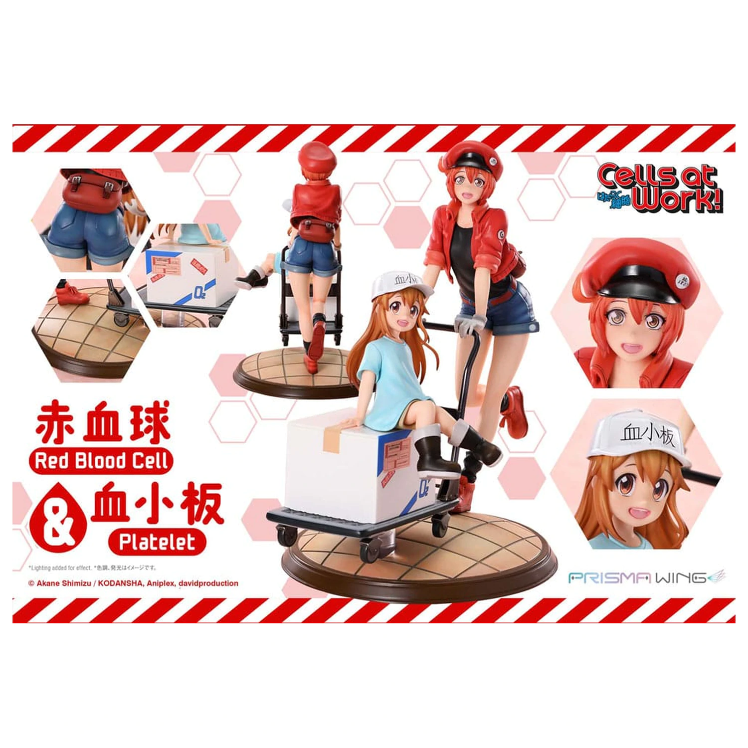 Cells at Work Prisma Wing PVC Statua Red Blood Cell i Platelet 26 cm fotografija proizvoda