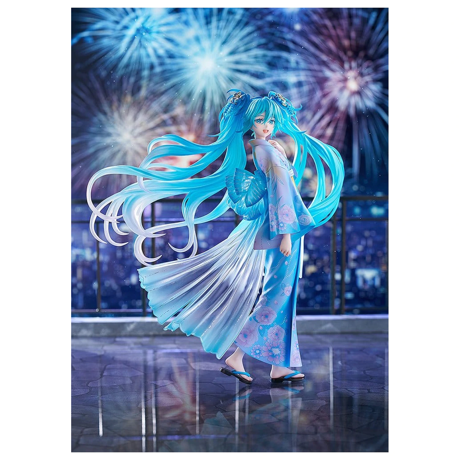 Character Vocal Series 01: Hatsune Miku PVC figura 1/7 Music & Fire Works Ver. 23 cm fotografija proizvoda