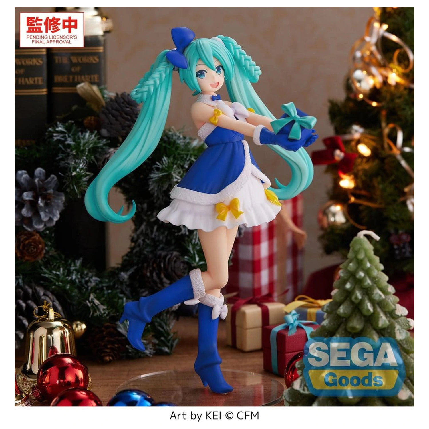 Character Vocal Series 01: Hatsune Miku Visokokvalitetna PVC figura Hatsune Miku Sapphire Christmas Ver. 21 cm fotografija proizvoda