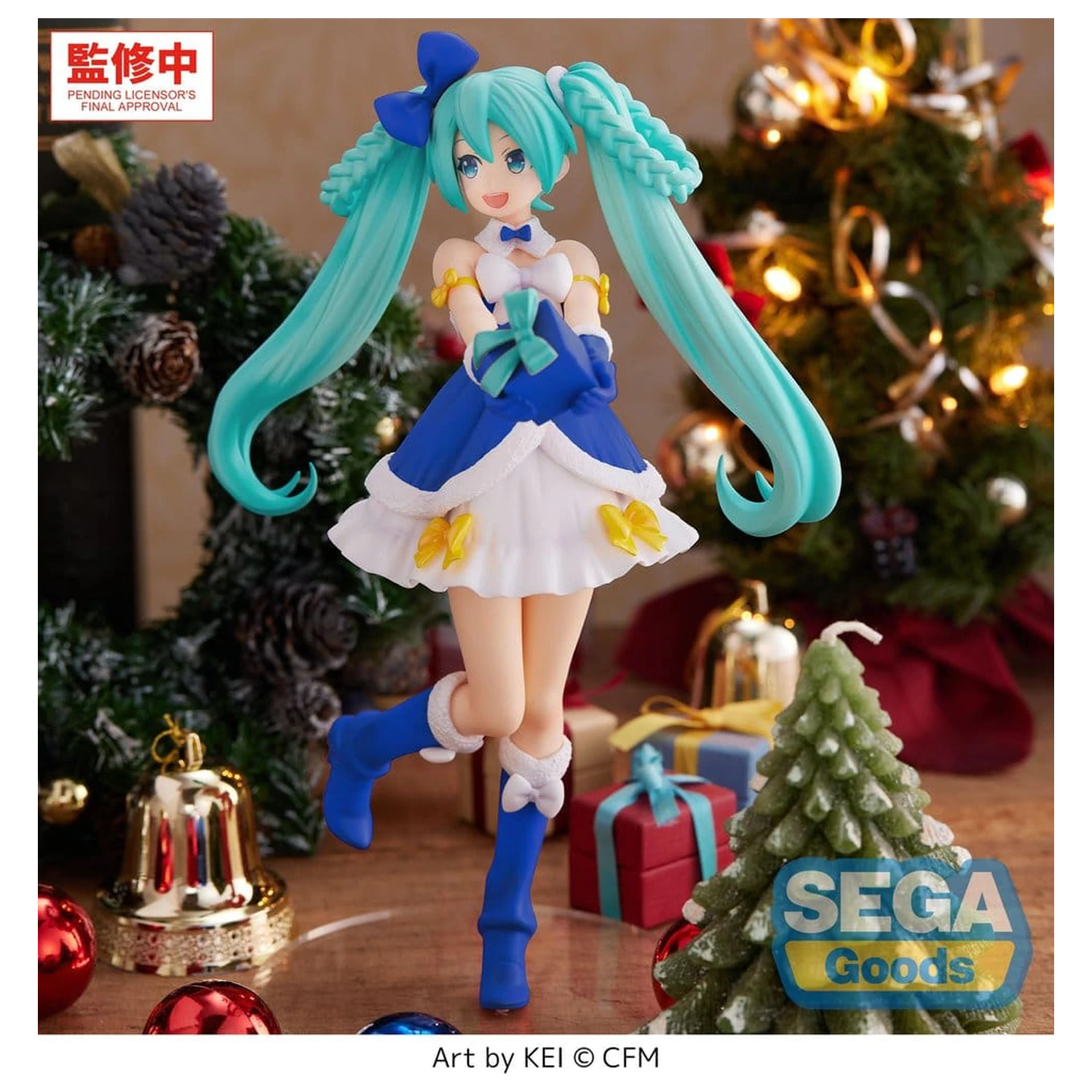 Character Vocal Series 01: Hatsune Miku Visokokvalitetna PVC figura Hatsune Miku Sapphire Christmas Ver. 21 cm fotografija proizvoda