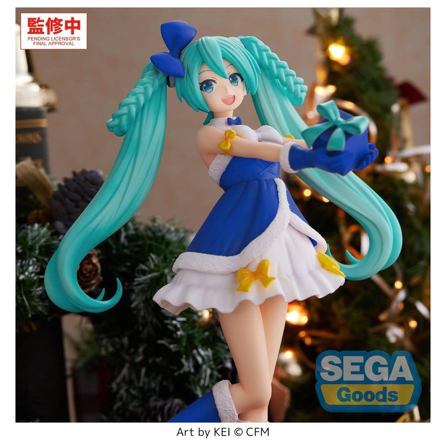 Character Vocal Series 01: Hatsune Miku Visokokvalitetna PVC figura Hatsune Miku Sapphire Christmas Ver. 21 cm fotografija proizvoda