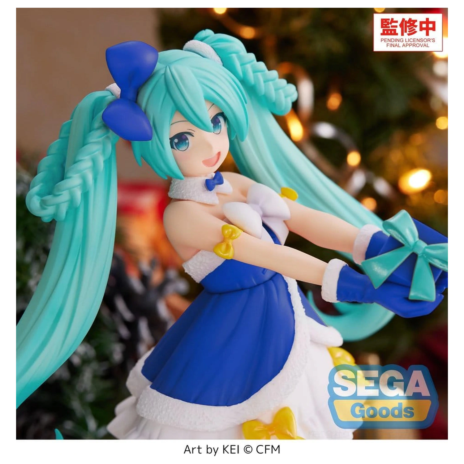 Character Vocal Series 01: Hatsune Miku Visokokvalitetna PVC figura Hatsune Miku Sapphire Christmas Ver. 21 cm fotografija proizvoda