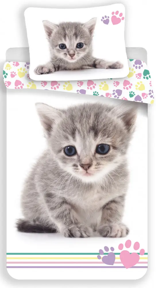 Posteljina s motivom mačke 140x200cm, 70x90cm fotografija proizvoda