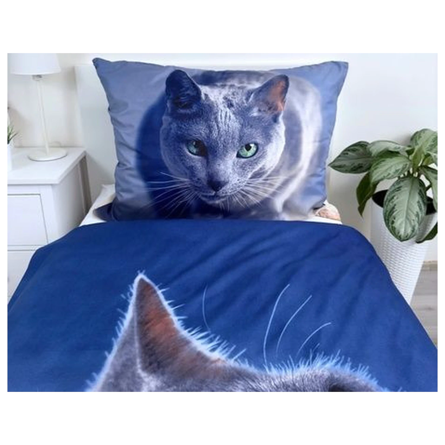 Navlaka za poplun Cat Dark od mikrofibre fotografija proizvoda