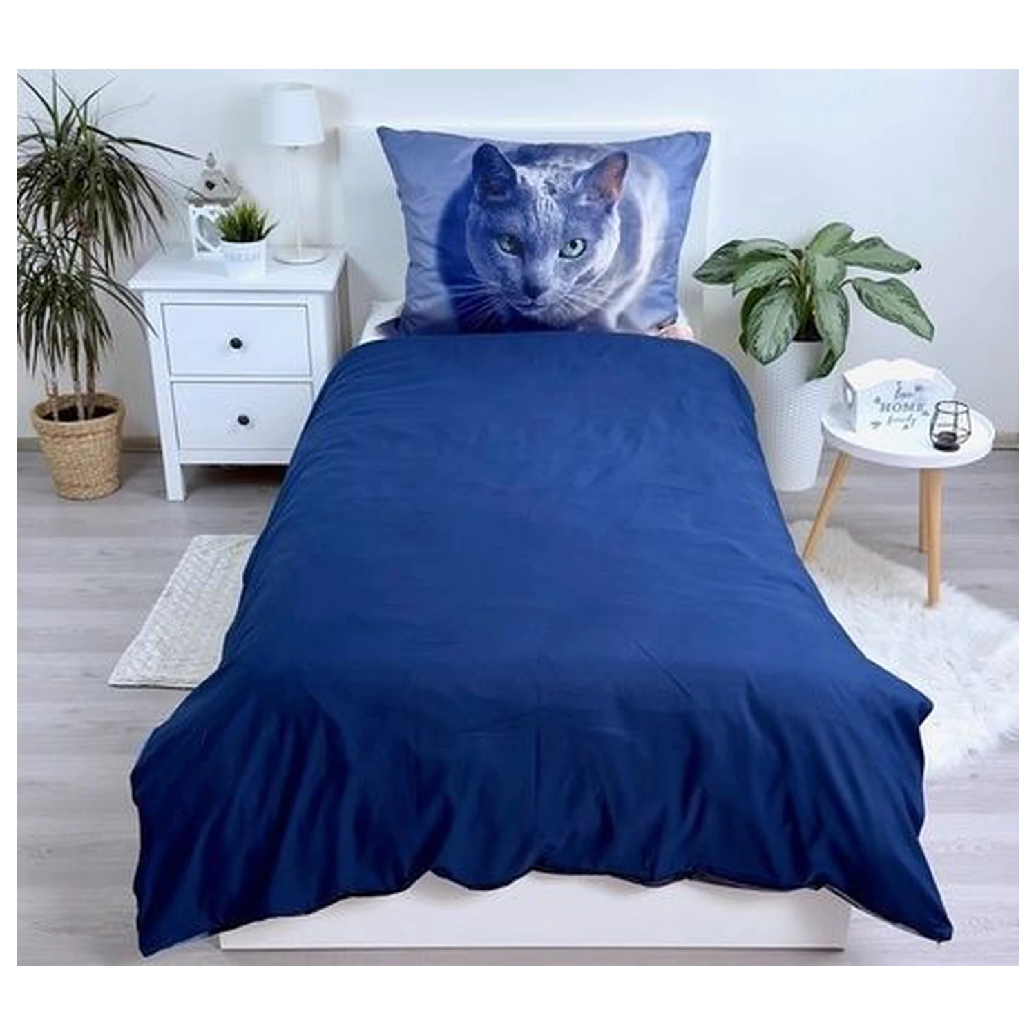 Navlaka za poplun Cat Dark od mikrofibre fotografija proizvoda