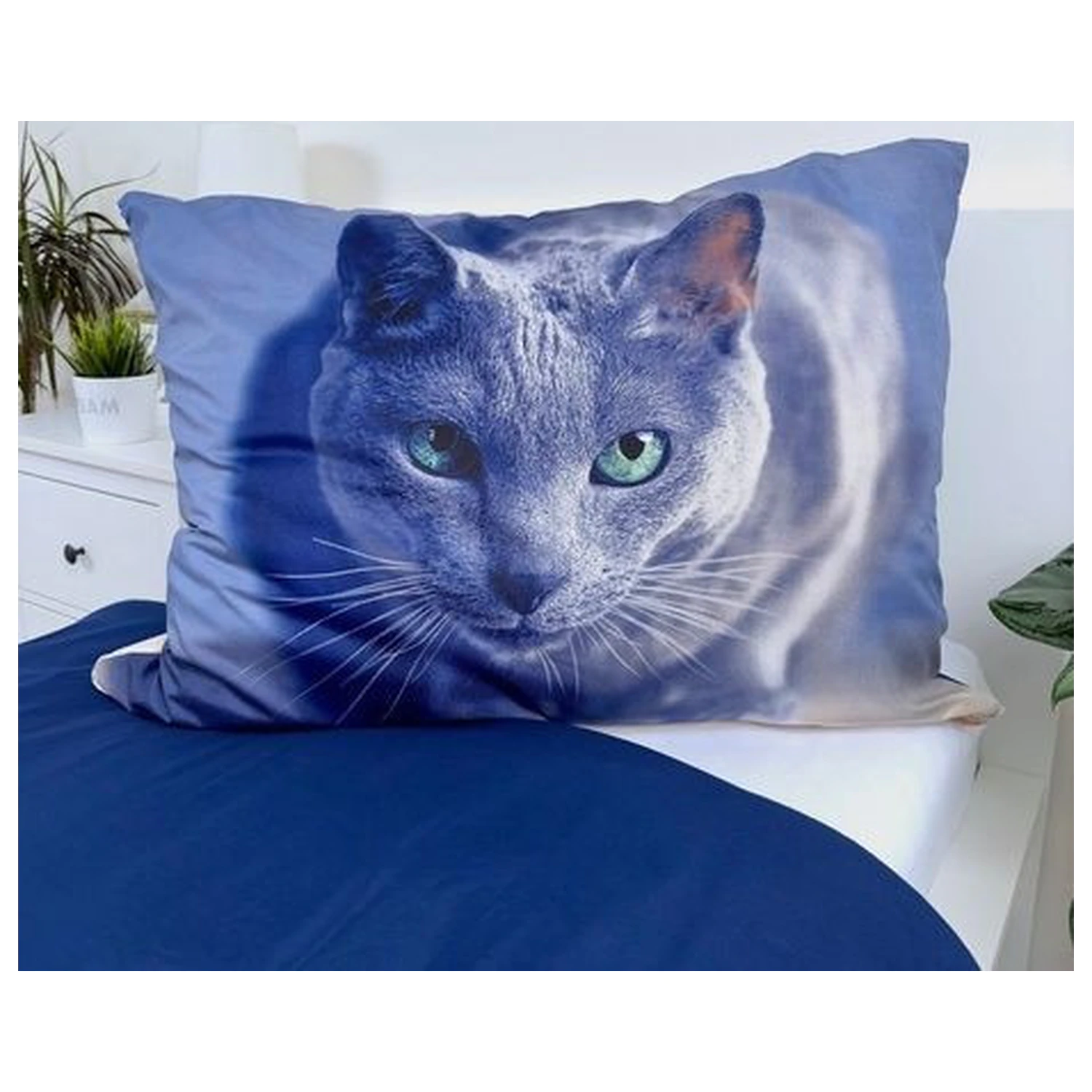 Navlaka za poplun Cat Dark od mikrofibre fotografija proizvoda