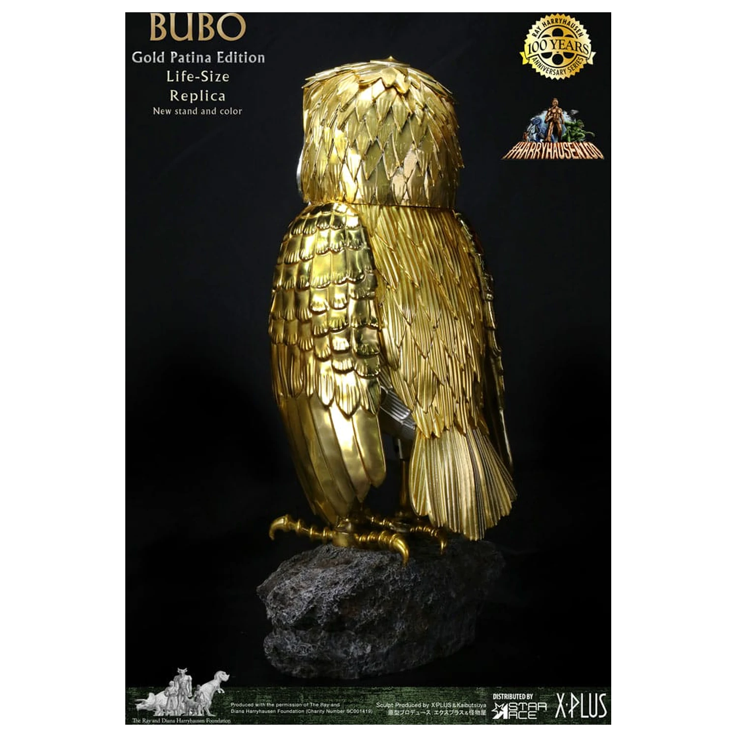 Clash of the Titans Kip Ray Harryhausens Bubo Gold Patina Edition Deluxe Ver. 34 cm fotografija proizvoda