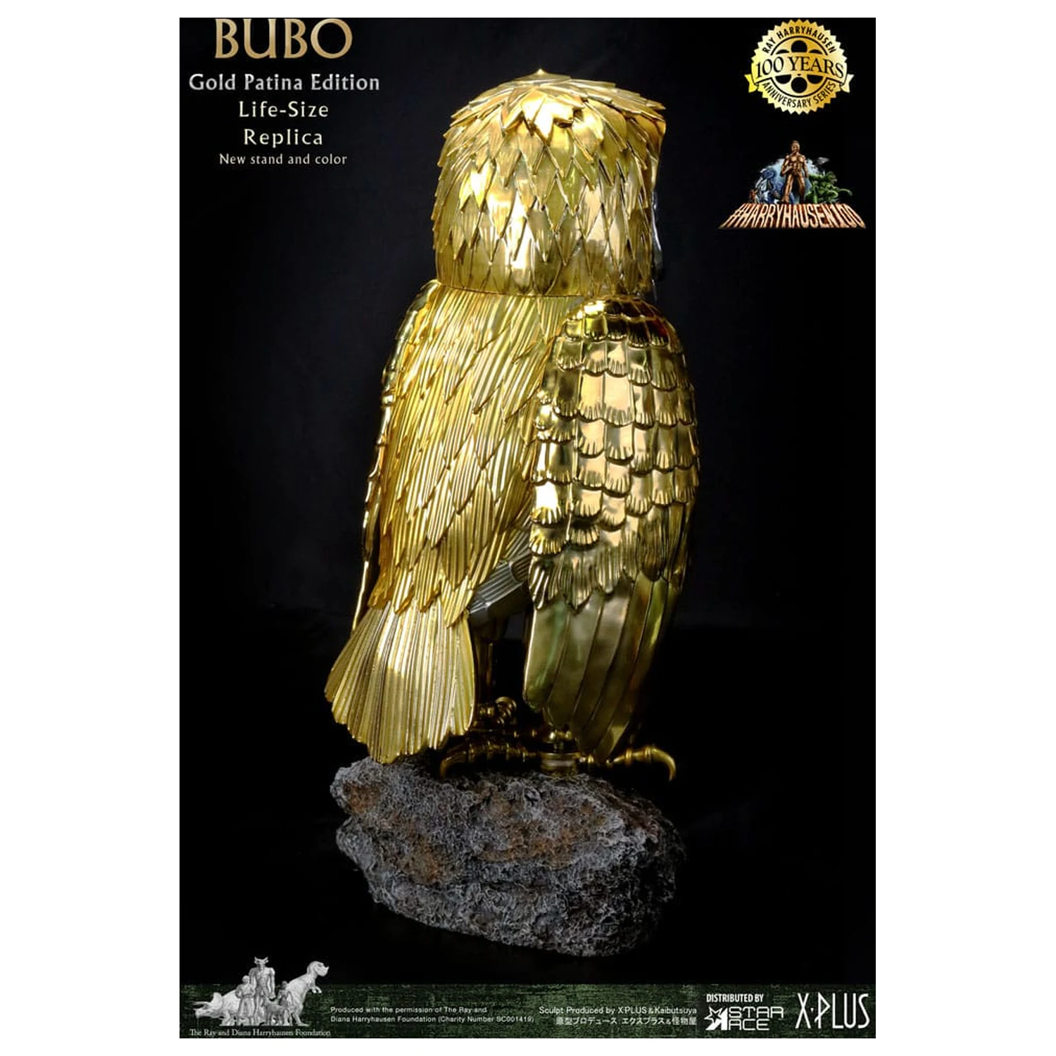 Clash of the Titans Kip Ray Harryhausens Bubo Gold Patina Edition Deluxe Ver. 34 cm fotografija proizvoda