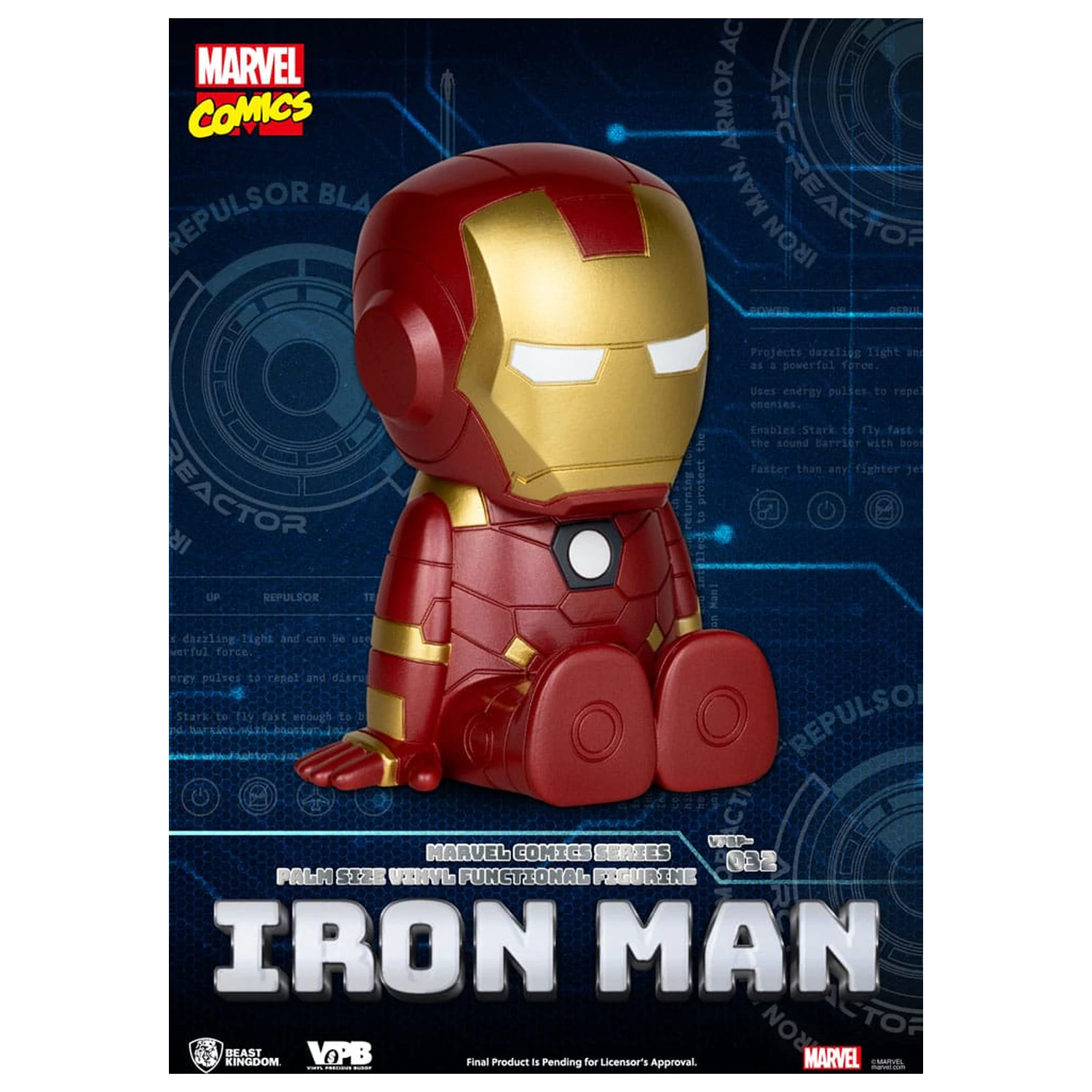 Classic Marvel Comics Piggy Vinilna Banka Iron-Man 12 cm fotografija proizvoda