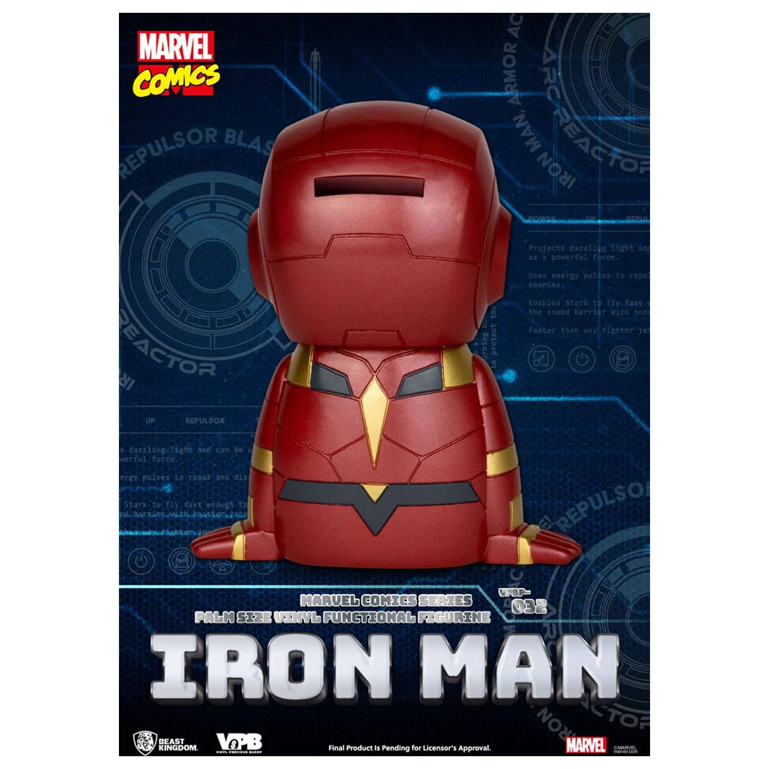 Classic Marvel Comics Piggy Vinilna Banka Iron-Man 12 cm fotografija proizvoda