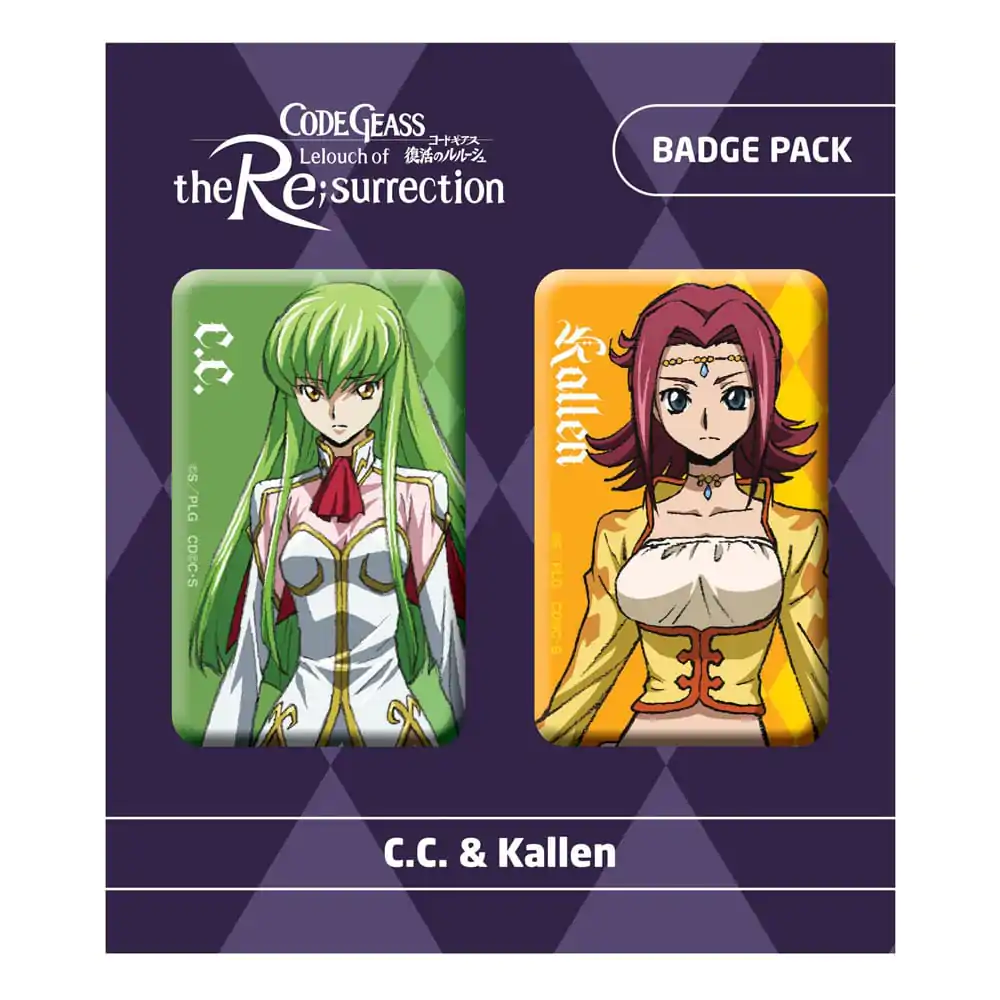 Code Geass Lelouch of the Re:surrection Set Znački 2-Pack C.C. & Kallen fotografija proizvoda