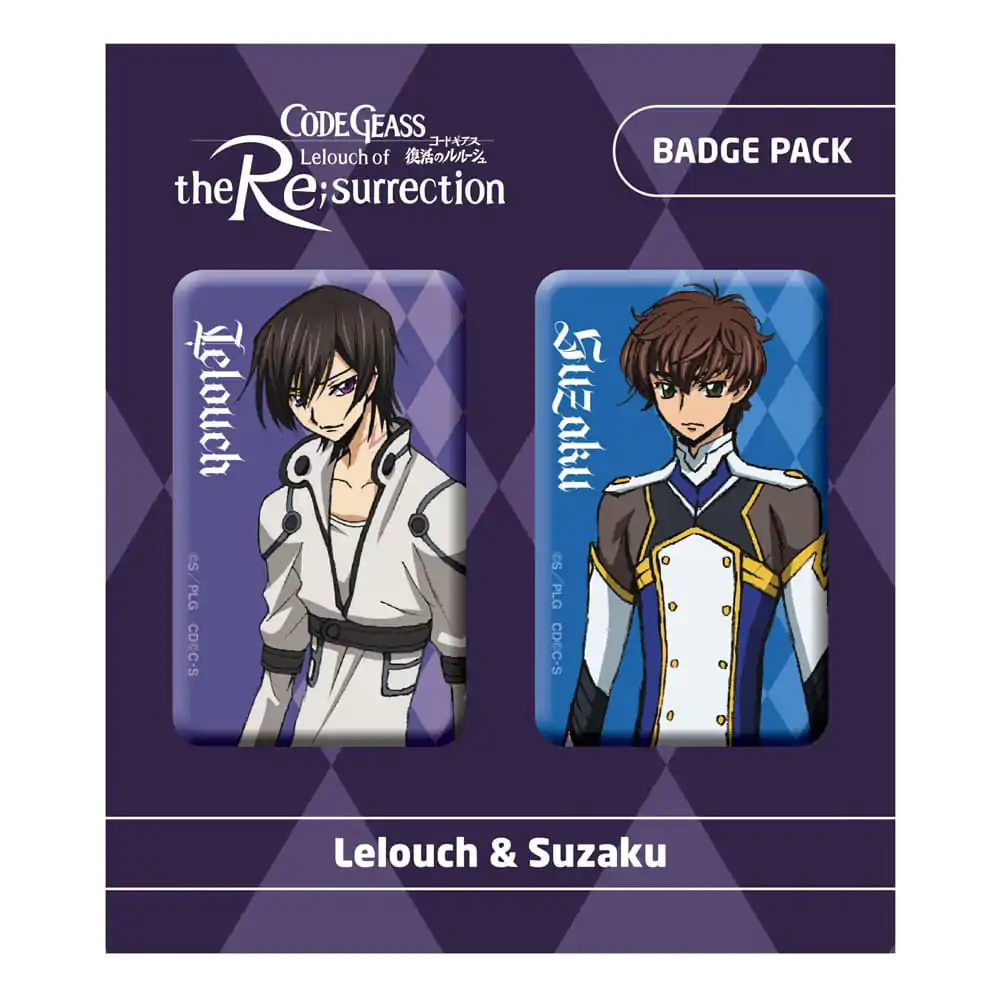 Code Geass Lelouch of the Re:surrection Set znački 2 komada Lelouch & Suzaku fotografija proizvoda