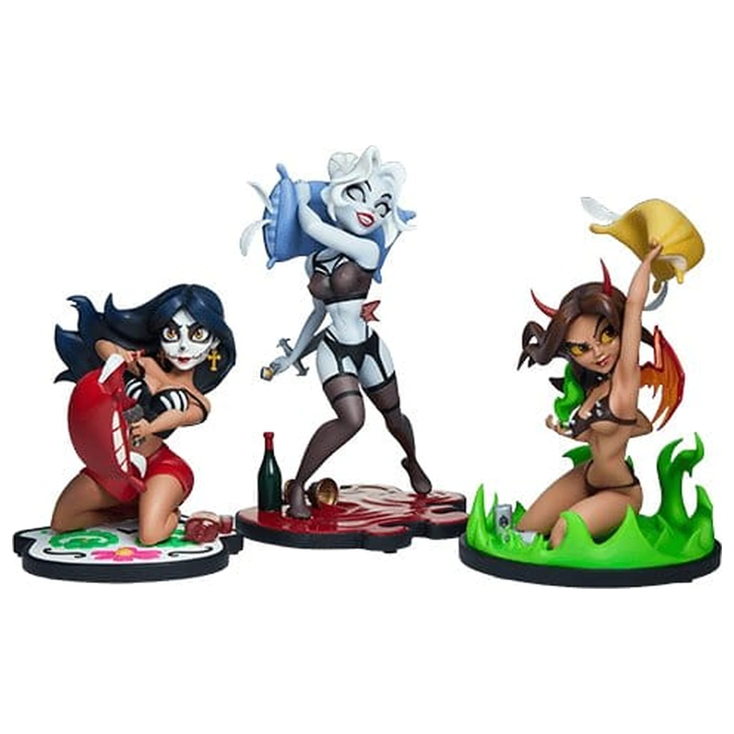 Coffin Comics Designer Statues Set Sleepover In Hell fotografija proizvoda