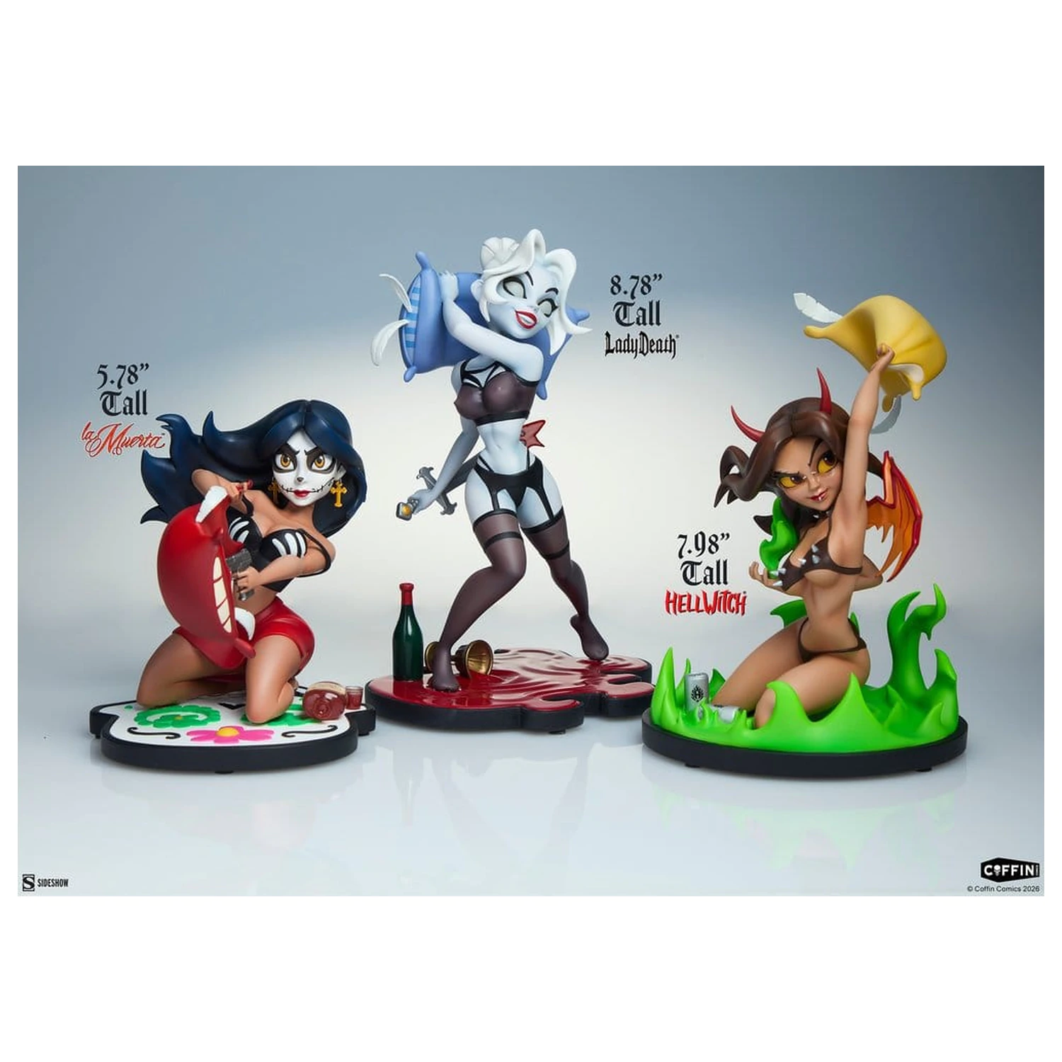 Coffin Comics Designer Statues Set Sleepover In Hell fotografija proizvoda