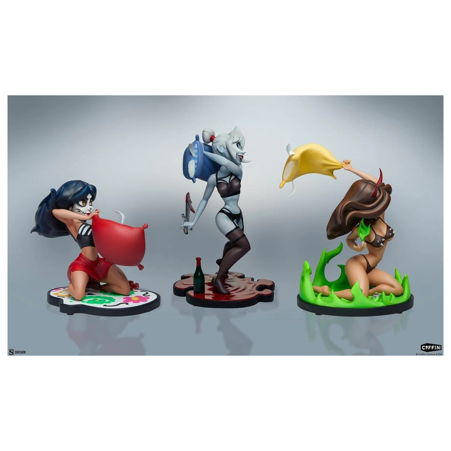 Coffin Comics Designer Statues Set Sleepover In Hell fotografija proizvoda
