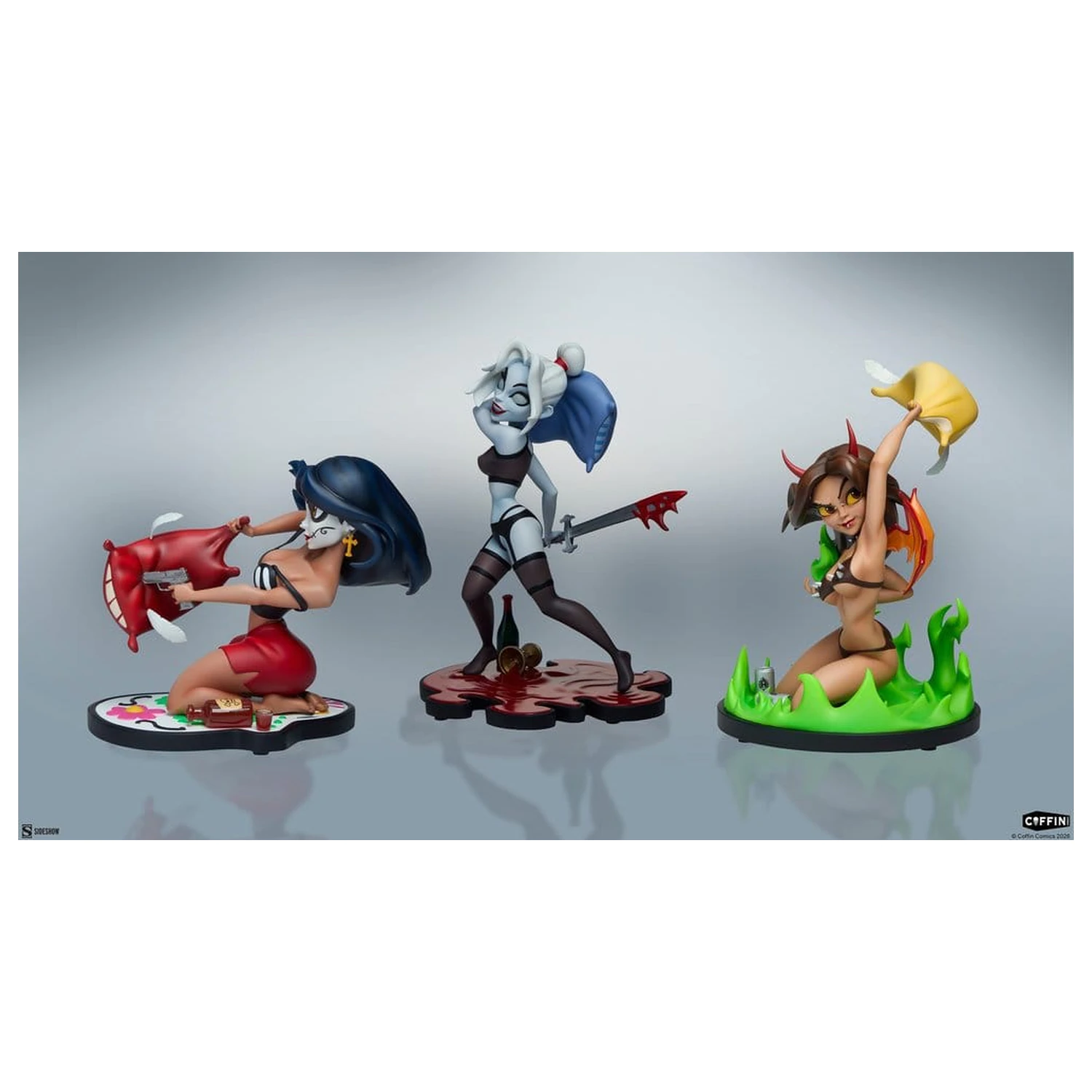 Coffin Comics Designer Statues Set Sleepover In Hell fotografija proizvoda