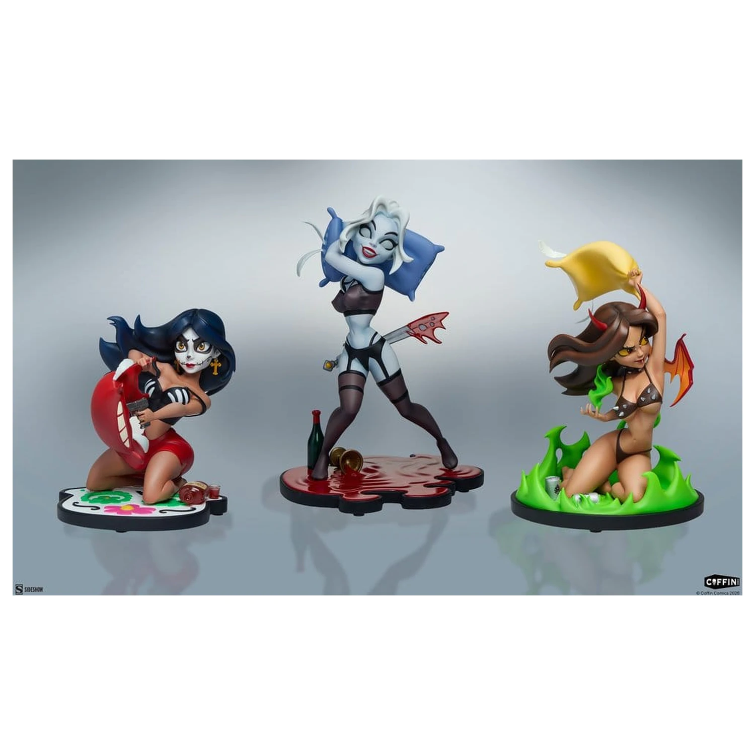 Coffin Comics Designer Statues Set Sleepover In Hell fotografija proizvoda