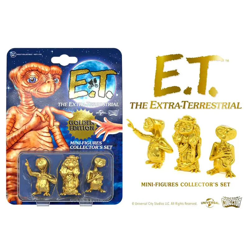 E.T. the Extra-Terrestrial Kolekcionarski set mini figura, paket od 3 komada, Golden Edition 5 cm fotografija proizvoda