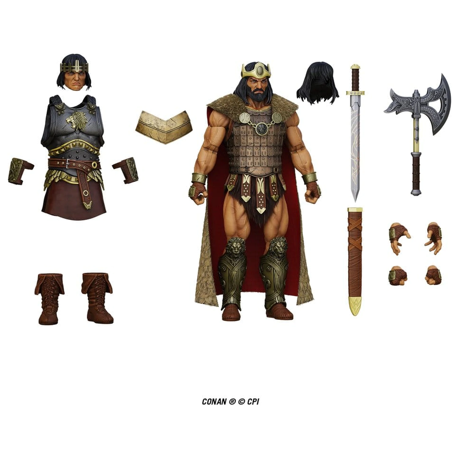 Conan Epic H.A.C.K.S. Akcijska figura 1/12 King Conan: Ruler of Aquilonia fotografija proizvoda