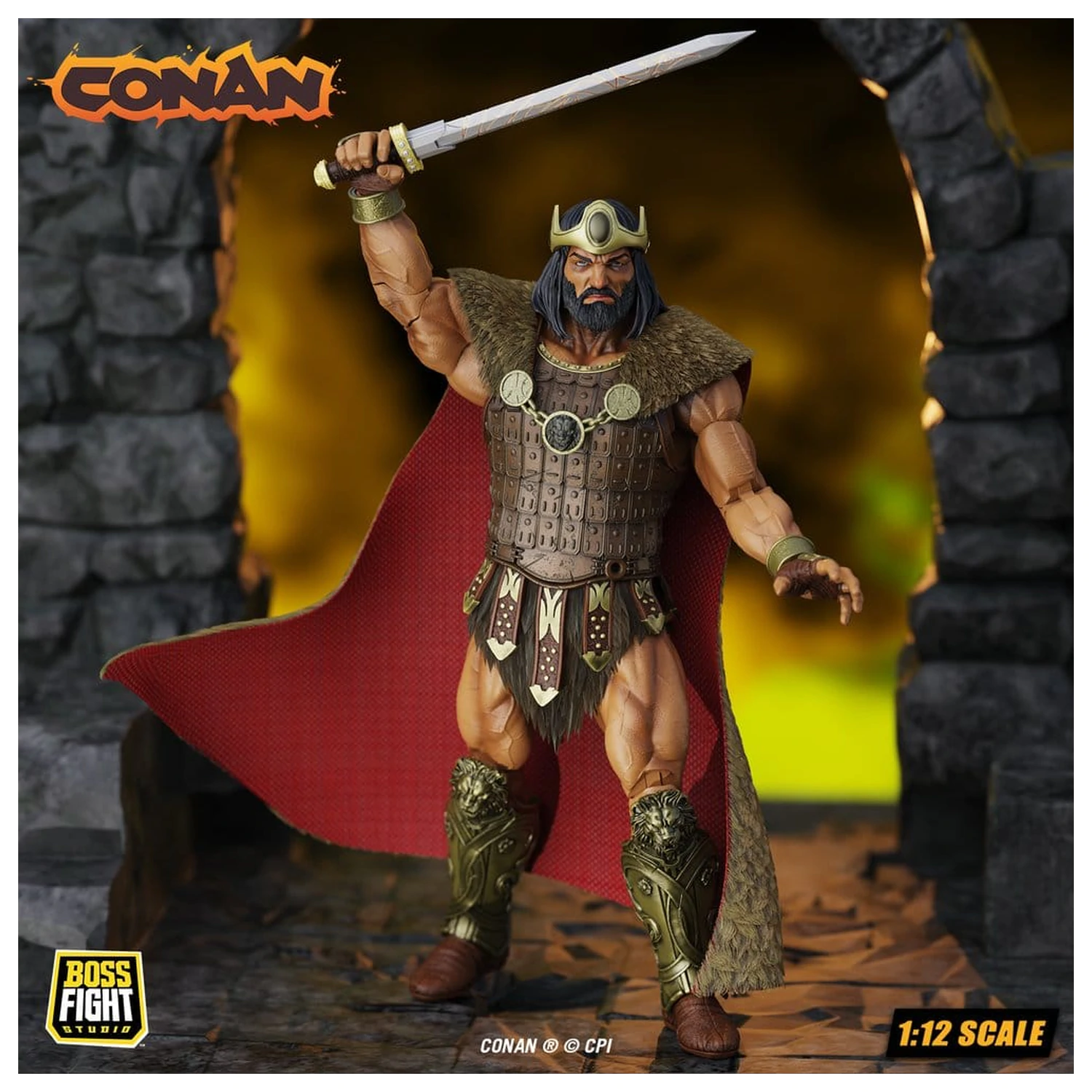 Conan Epic H.A.C.K.S. Akcijska figura 1/12 King Conan: Ruler of Aquilonia fotografija proizvoda