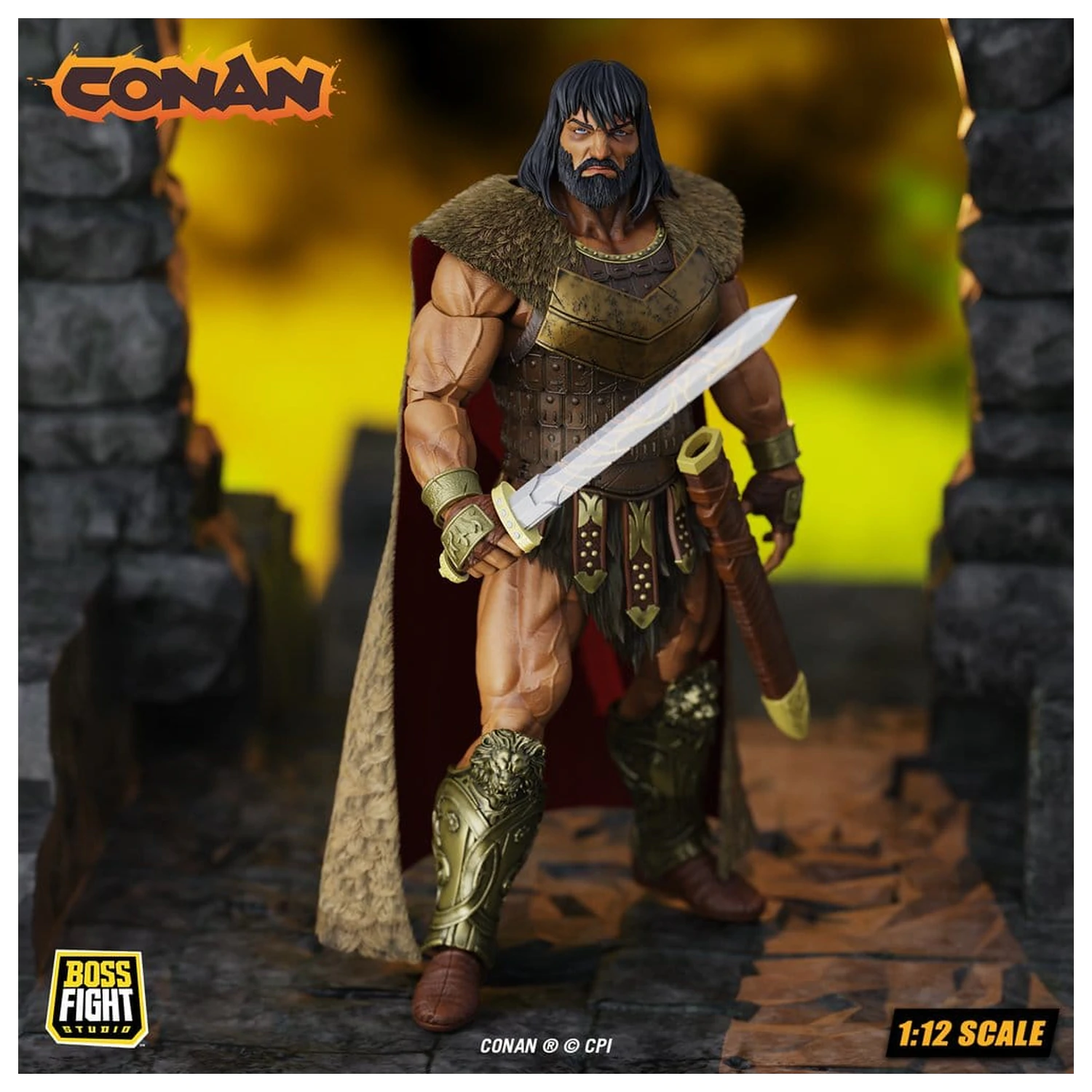 Conan Epic H.A.C.K.S. Akcijska figura 1/12 King Conan: Ruler of Aquilonia fotografija proizvoda