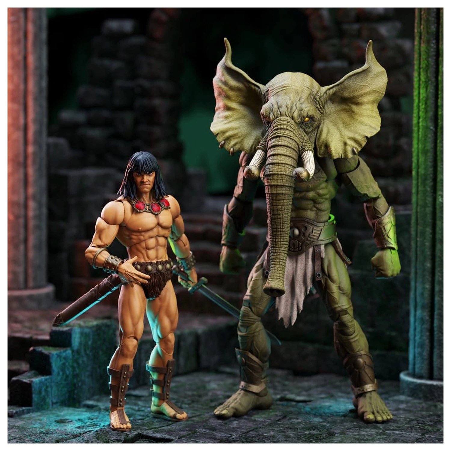 Conan the Barbarian Epic H.A.C.K.S. akcijske figure The Tower of the Elephant Set: Young Conan and Yag Kosha fotografija proizvoda