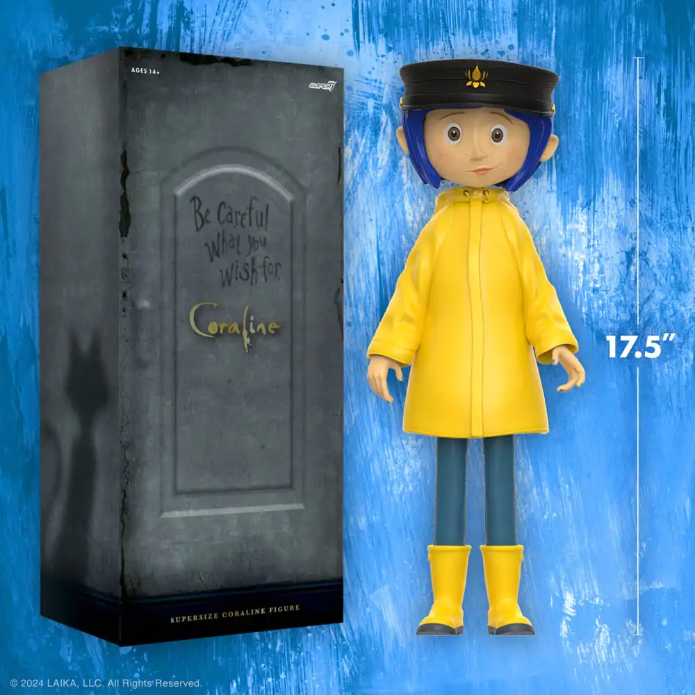 Coraline Supersize Vinil akcijska figura Coraline sa šeširom (Button Eyes) 40 cm fotografija proizvoda
